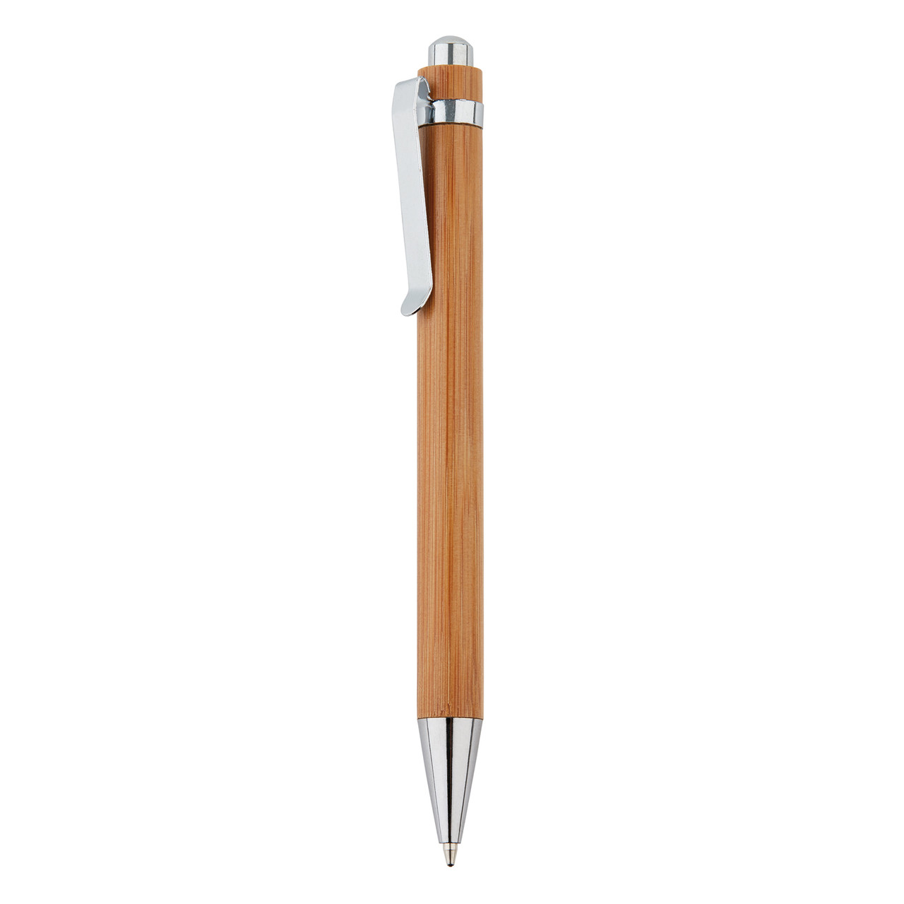 Бамбуковая ручка Bamboo, коричневый; серебряный, Длина 1 см., ширина 1 см., высота 13,7 см., диаметр 1,1 см., - фото 1 - id-p69074044