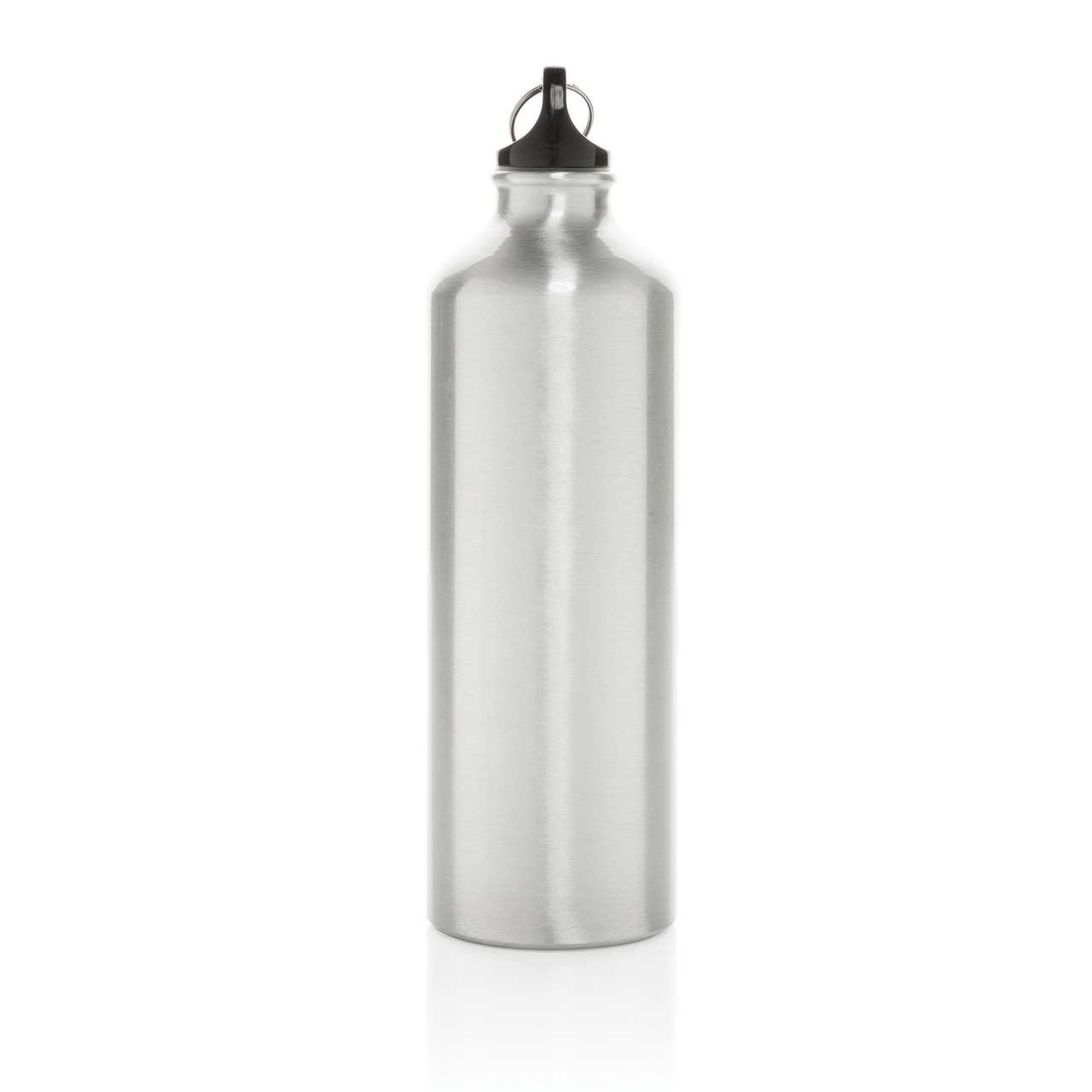 Алюминиевая бутылка для воды XL с карабином, серебряный; черный, Длина 7,3 см., ширина 7,3 см., высота 25 см., - фото 3 - id-p91482154