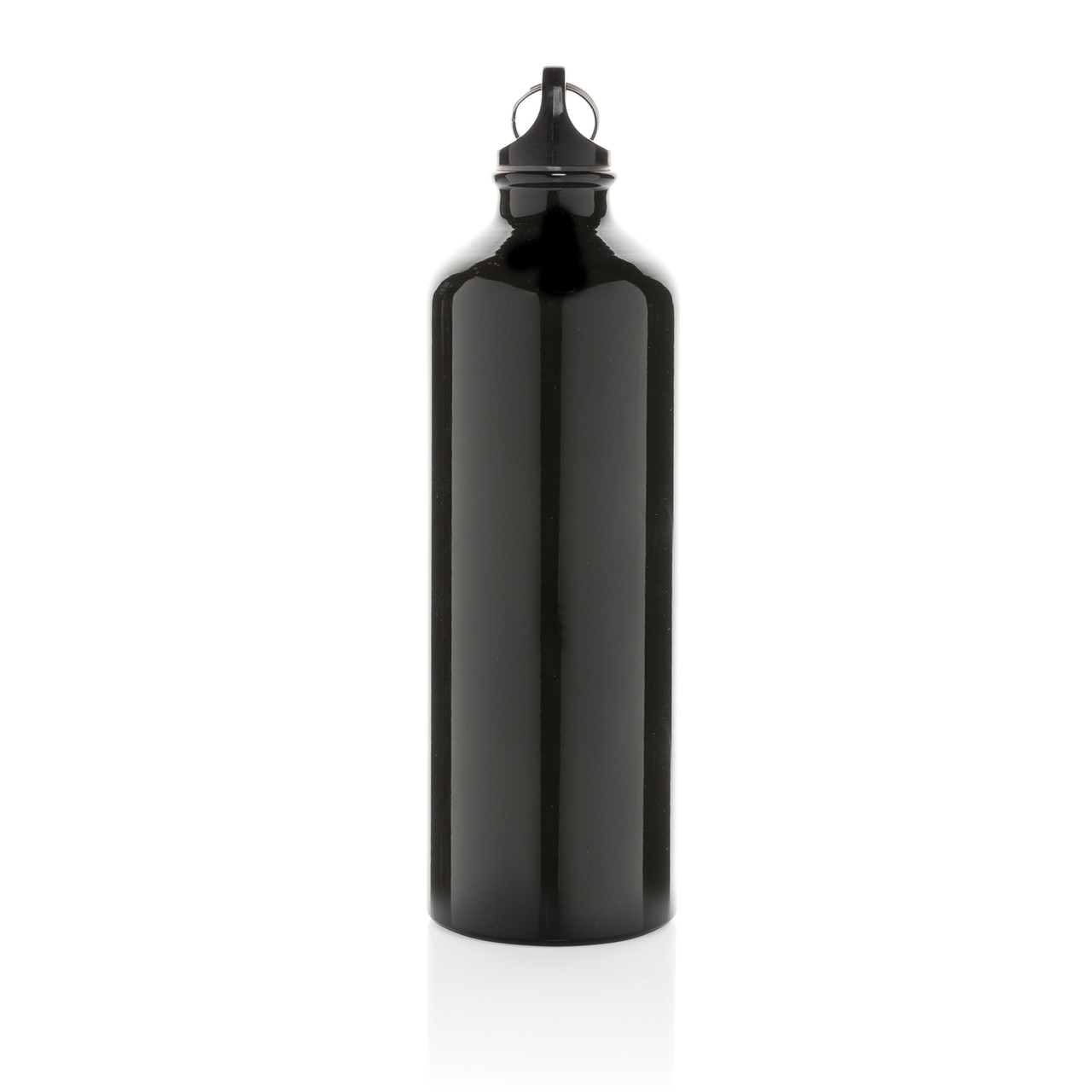 Алюминиевая бутылка для воды XL с карабином, черный; черный, Длина 7,3 см., ширина 7,3 см., высота 25 см., - фото 3 - id-p91482155
