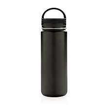 Герметичная вакуумная бутылка с широким горлышком, черная, черный, , высота 25 см., диаметр 7,3 см., P436.621