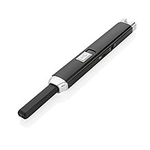 USB-зажигалка, черный; серый, Длина 23 см., ширина 2,6 см., высота 1,9 см., P513.631