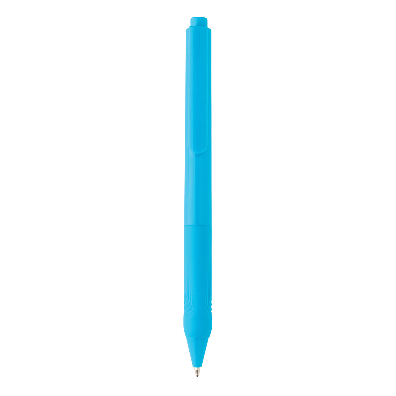 Ручка X9 с глянцевым корпусом и силиконовым грипом, синий; , , высота 14,3 см., диаметр 1,1 см., P610.825 - фото 2 - id-p92274186