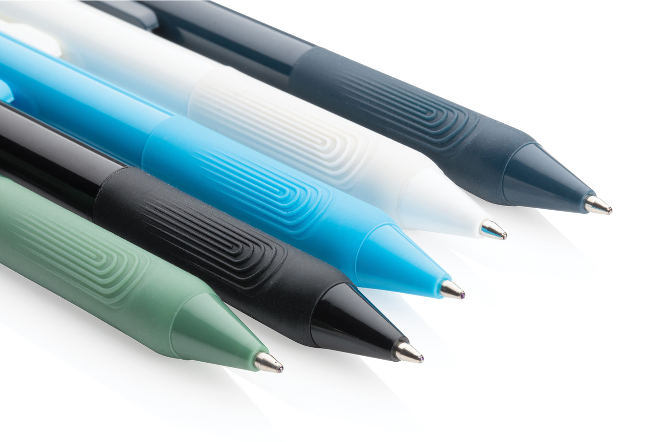Ручка X9 с глянцевым корпусом и силиконовым грипом, синий; , , высота 14,3 см., диаметр 1,1 см., P610.825 - фото 6 - id-p92274186