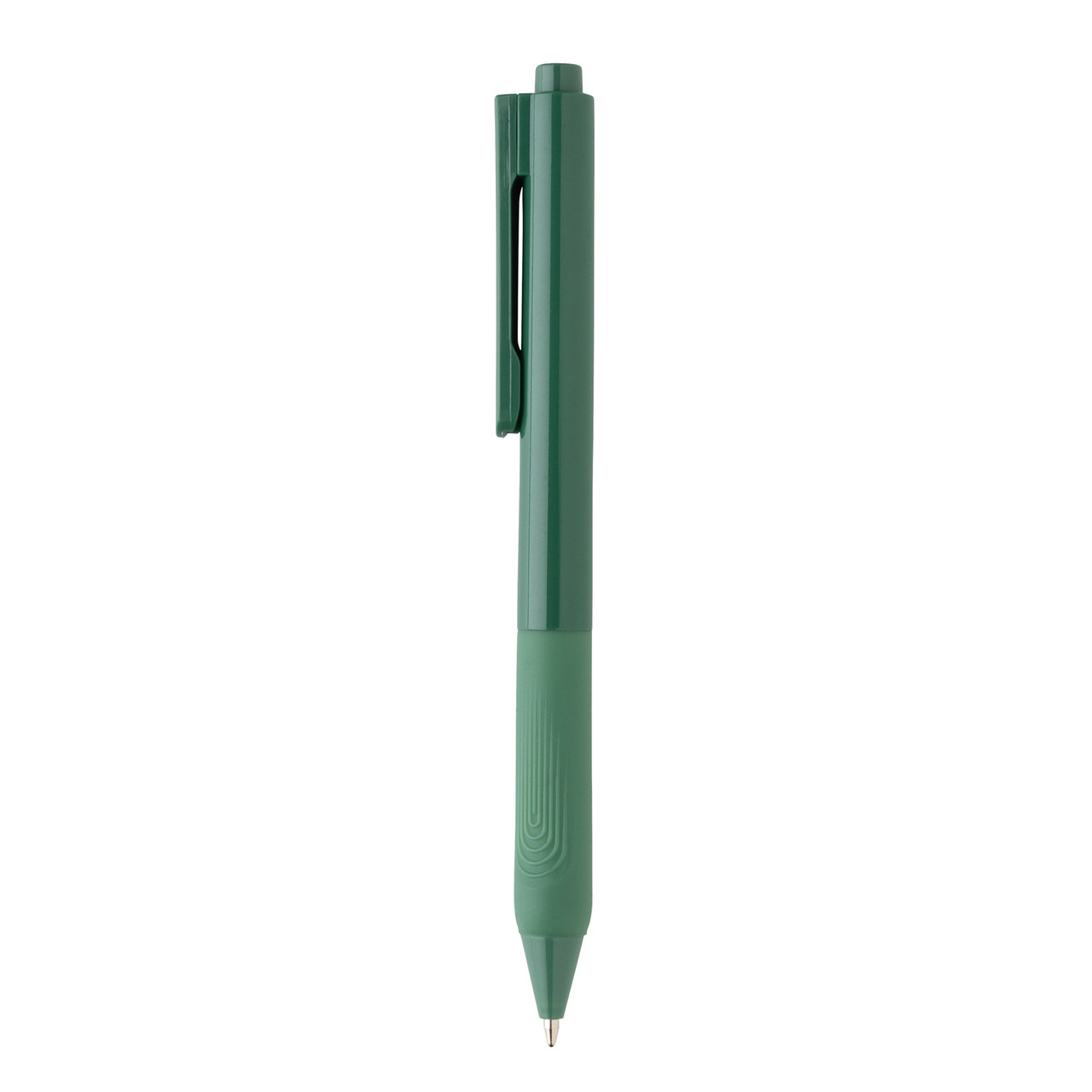 Ручка X9 с глянцевым корпусом и силиконовым грипом, зеленый; , , высота 14,3 см., диаметр 1,1 см., P610.827 - фото 3 - id-p92274187