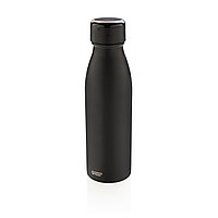 Вакуумная бутылка Swiss Peak с миниатюрными беспроводными наушниками   , черный, , высота 25 см., диаметр 7
