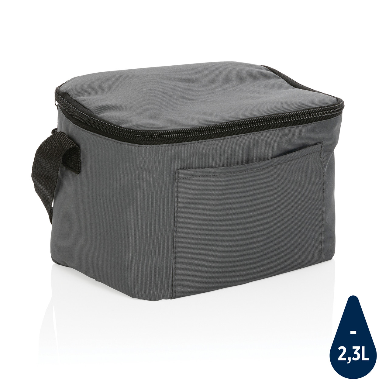 Легкая сумка-холодильник Impact из RPET AWARE™, темно-серый; , Длина 22 см., ширина 15 см., высота 16 см.,