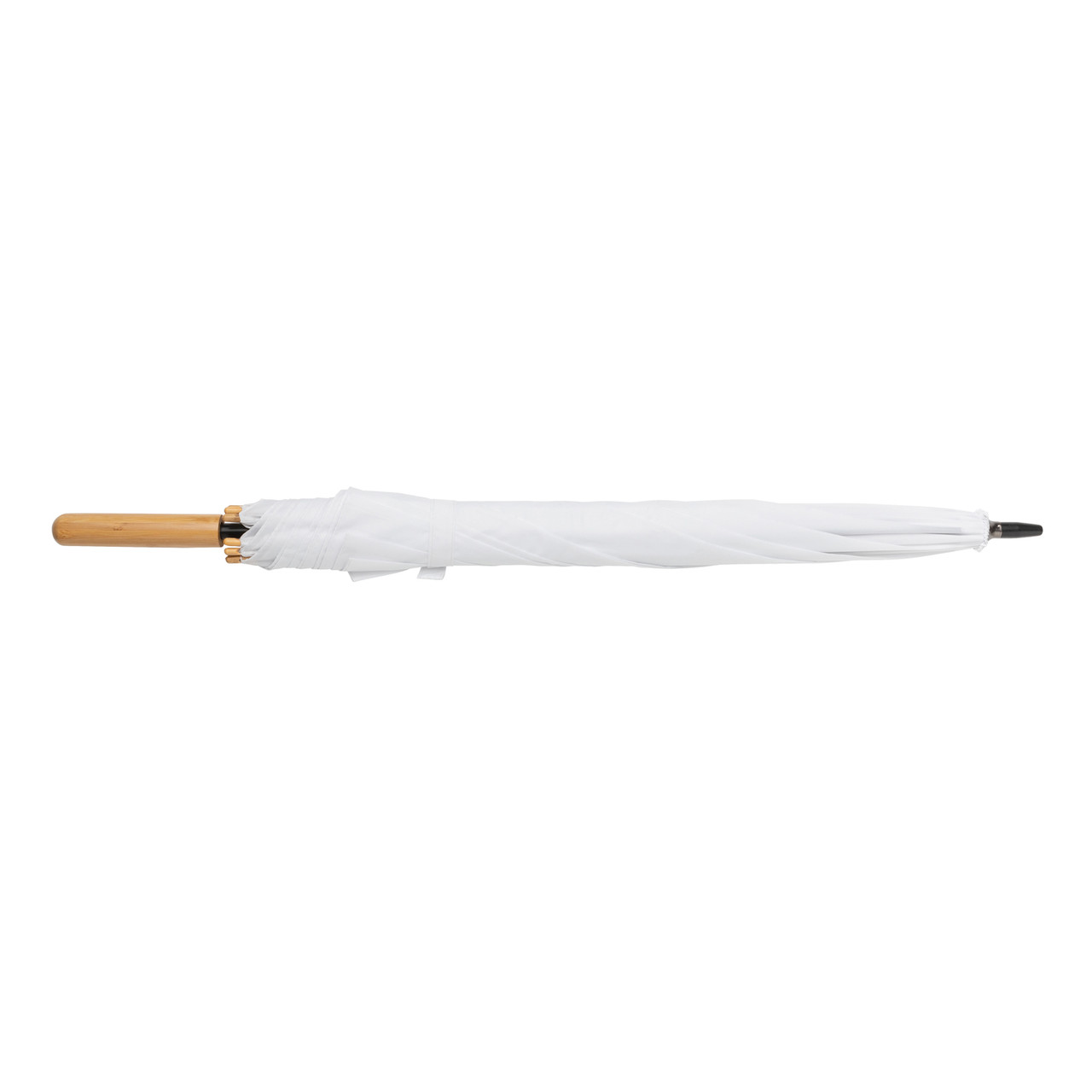 Автоматический зонт-трость с бамбуковой рукояткой Impact из RPET AWARE , d103 см , белый; , , высота 79,5 см., - фото 3 - id-p93533576