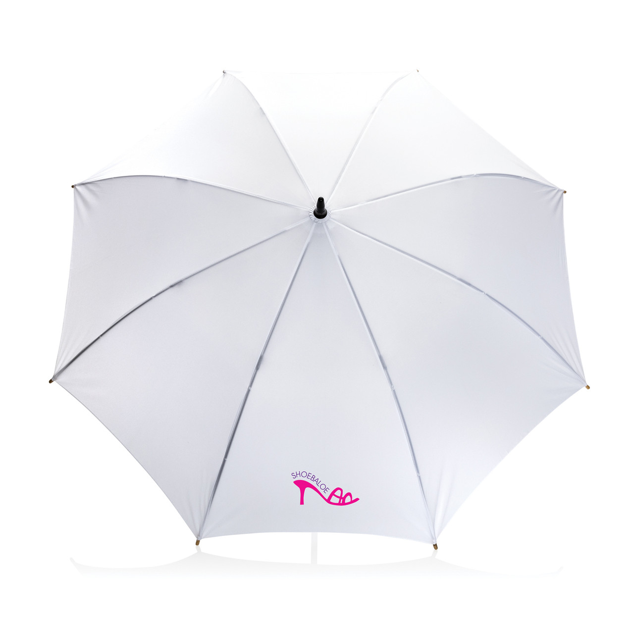 Автоматический зонт-трость с бамбуковой рукояткой Impact из RPET AWARE , d103 см , белый; , , высота 79,5 см., - фото 5 - id-p93533576