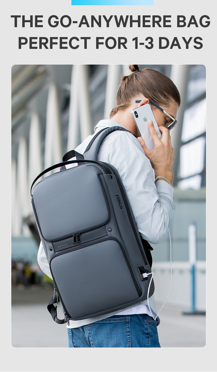 Рюкзак для ноутбука и бизнеса Xiaomi Bange BG-7261 (серый) - фото 3 - id-p100441229
