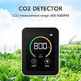 Детектор качества воздуха портативный Air Detector H8 {контроль СО2, температура и влажность} (Белый), фото 2