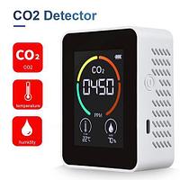 Детектор качества воздуха портативный Air Detector H8 {контроль СО2, температура и влажность} (Белый)
