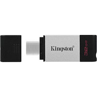 Флэш-накопитель Kingston 32Gb USB-C 3.2 Data Traveler 80 (Silver-Black)