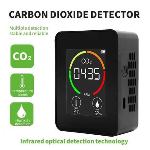 Детектор качества воздуха портативный Air Detector H8 {контроль СО2, температура и влажность} (Черный)