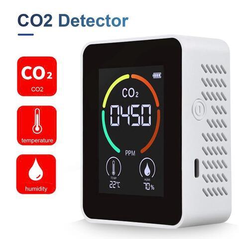 Детектор качества воздуха портативный Air Detector H8 {контроль СО2, температура и влажность} (Белый) - фото 1 - id-p100441953