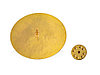 Значок металлический Круг, золотистый, фото 4