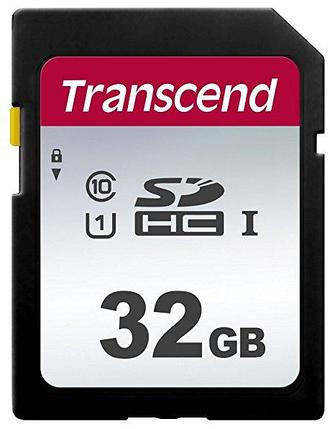 Карта памяти SD 32GB Class 10 U1 Transcend TS32GSDC300S, фото 2