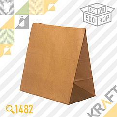 Бумажный пакет Delivery Bag, Крафт 320x200x340 (70гр) (500шт/уп)