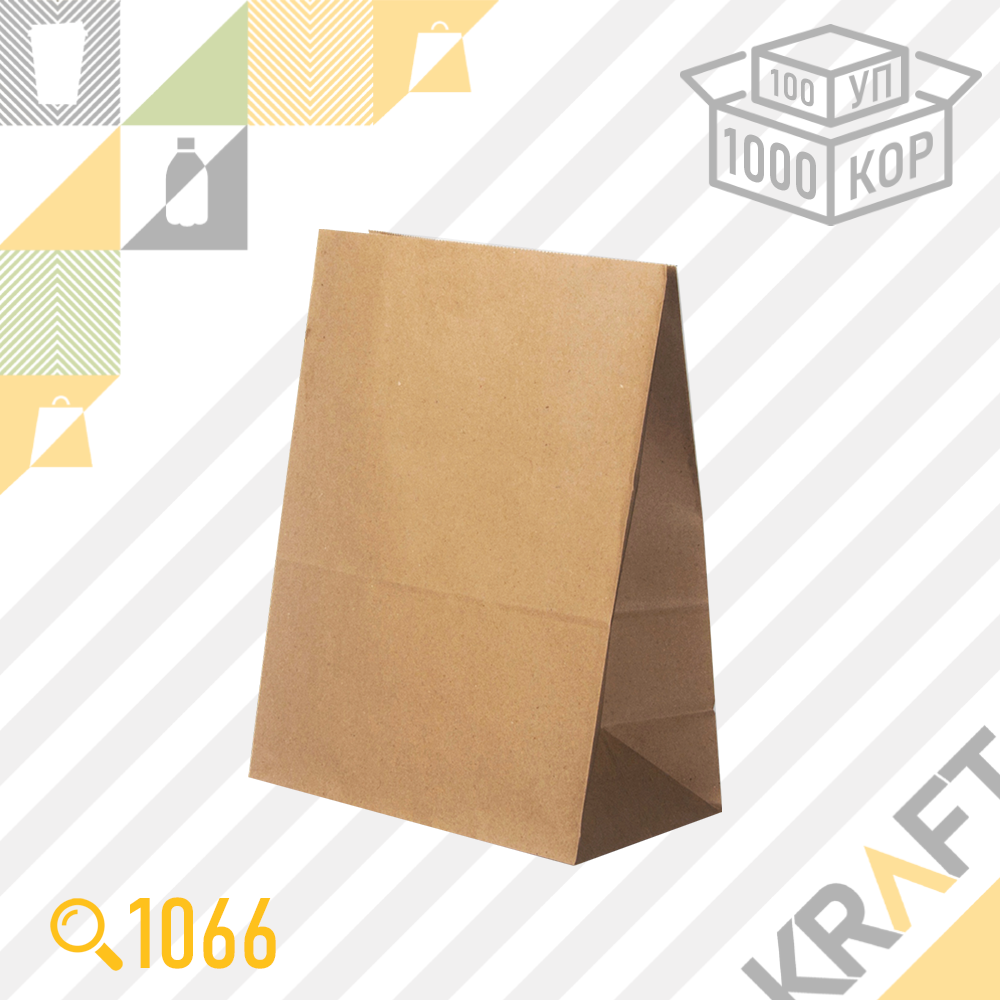 Бумажный пакет Delivery Bag, Эконом 220x120x290 (50гр) (1000шт/уп)