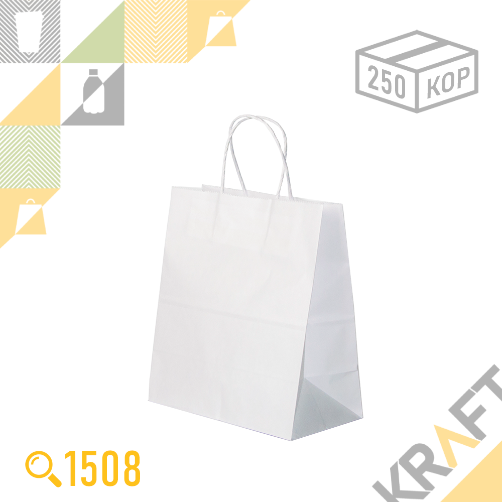 Бумажный пакет Retail Bag, Белый 220x120x250 (80гр) (250шт/уп)