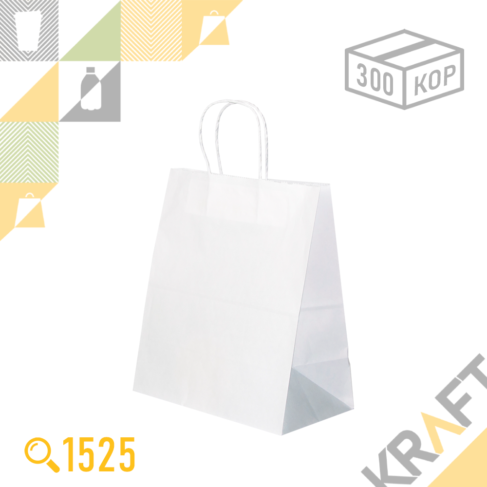 Бумажный пакет Retail Bag, Белый 240x140x280 (80гр) (300шт/уп)