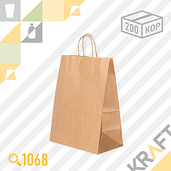 Бумажный пакет Retail Bag, Крафт 260x150x350 (70гр) (200шт/уп) (3333)