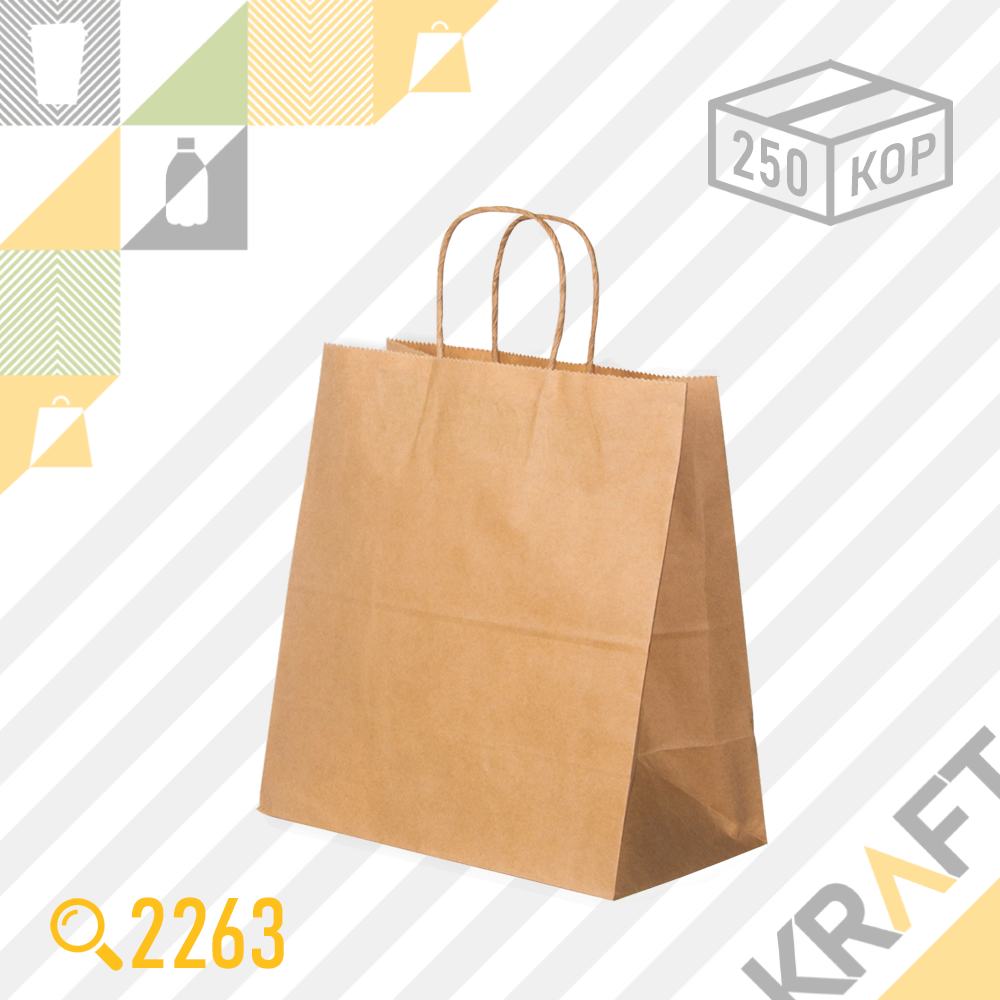 Бумажный пакет Retail Bag, Крафт 280x150x320 (70гр) (250шт/уп)
