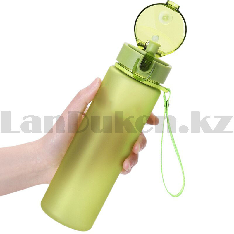 Бутылочка для воды пластиковая с поилкой 500 мл зеленая - фото 5 - id-p100449486