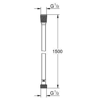 Душевой шланг GROHE Silverflex Longlife 1500, хром 26346000 - фото 1 - id-p100260583