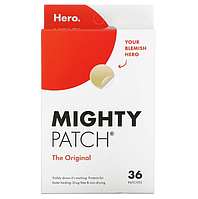 Hero Cosmetics, Патчи Mighty Patch, Оригинал (36 штук) против проблемной кожи, срок до 02/2024г.