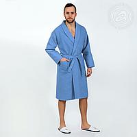 DOMTEKC Халат банный мужской, голубой, размер 2XL/3XL