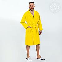 DOMTEKC Халат банный мужской, желтый , размер 2XL/3XL