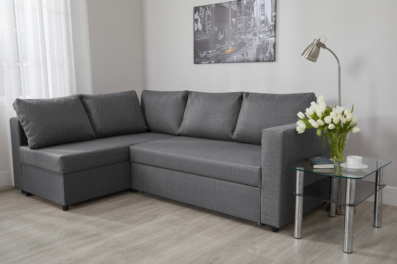 Угловой диван-кровать Мансберг, Тёмно-серый - фото 2 - id-p100458501