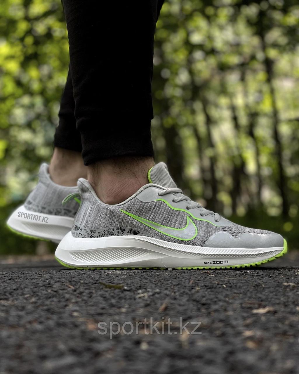 Крос Nike Flyknit сер зел 108-8 - фото 3 - id-p100461641