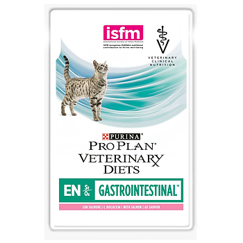 Pro Plan VETERINARY DIETS GASTROINTESTINAL  для кошек при заболевания кишечника с лососем, 85гр