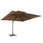 Зонт квадратный "Комфорт Lux" с вентиляцией (3х3м), бежевый, без утяжелителей, фото 3
