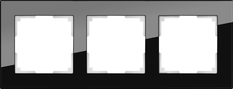 Рамка на 3 поста /WL01-Frame-03 (черный)