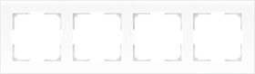 Рамка на 4 поста /WL01-Frame-04 (белый, стекло)