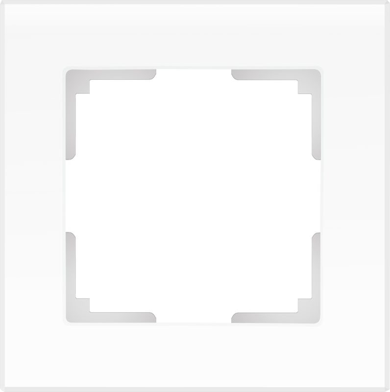 Рамка на 1 пост /WL01-Frame-01 (белый матовый)