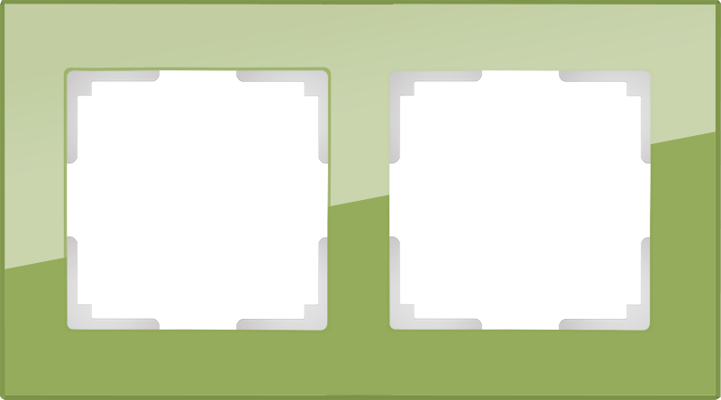 Рамка на 2 поста /WL01-Frame-02 (фисташковый)