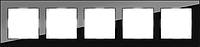 Рамка на 5 постов /WL01-Frame-05 (черный)