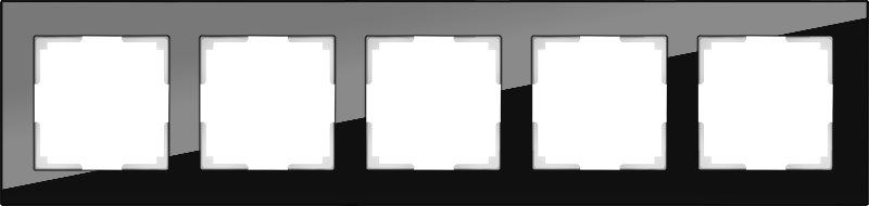 Рамка на 5 постов /WL01-Frame-05 (черный) - фото 1 - id-p75497986