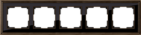 Рамка на 5 постов /WL17-Frame-05 (бронза/черный)