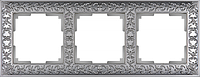 Рамка на 3 поста /WL07-Frame-03 (матовый хром)