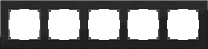 Рамка на 5 постов /WL11-Frame-05 (черный алюминий) - фото 1 - id-p79793949