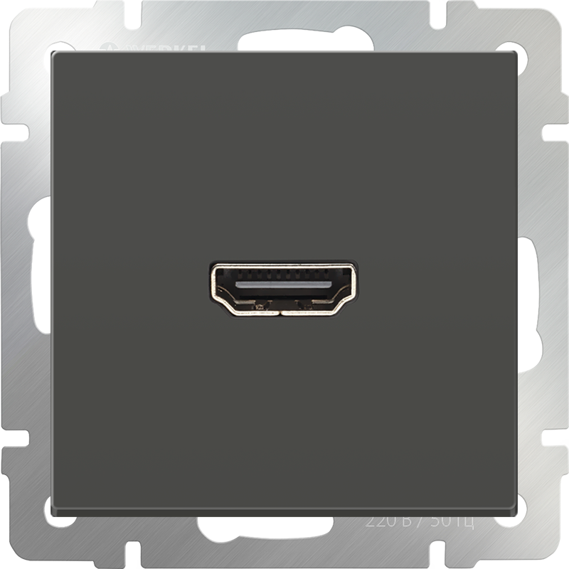 Розетка HDMI/WL07-60-11 (серо-коричневый) - фото 2 - id-p75497813