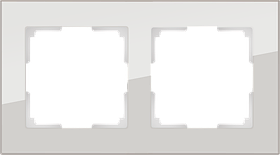 Рамка на 2 поста /WL01-Frame-02 (дымчатый, стекло)