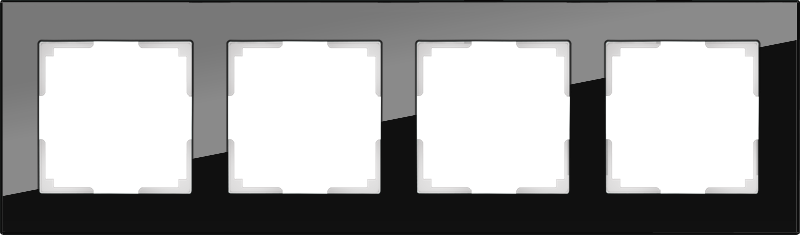 Рамка на 4 поста /WL01-Frame-04 (черный)