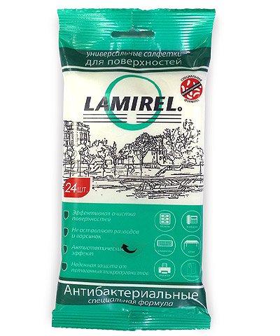 Lamirel LA-61617 Чистящие салфетки универсальныеантибактериальные для поверхностей, 24 шт, еврослот, мягкая - фото 1 - id-p100484066