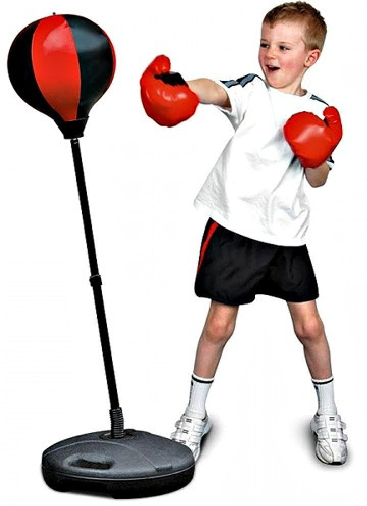 Детский набор для бокса напольный Чемпионский высота 80-130 см.