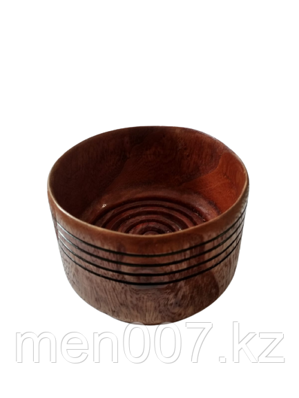 Деревянная Чаша для бритья (для мыльного раствора), ручная работа, дерево - карагач (диаметр 8 см)